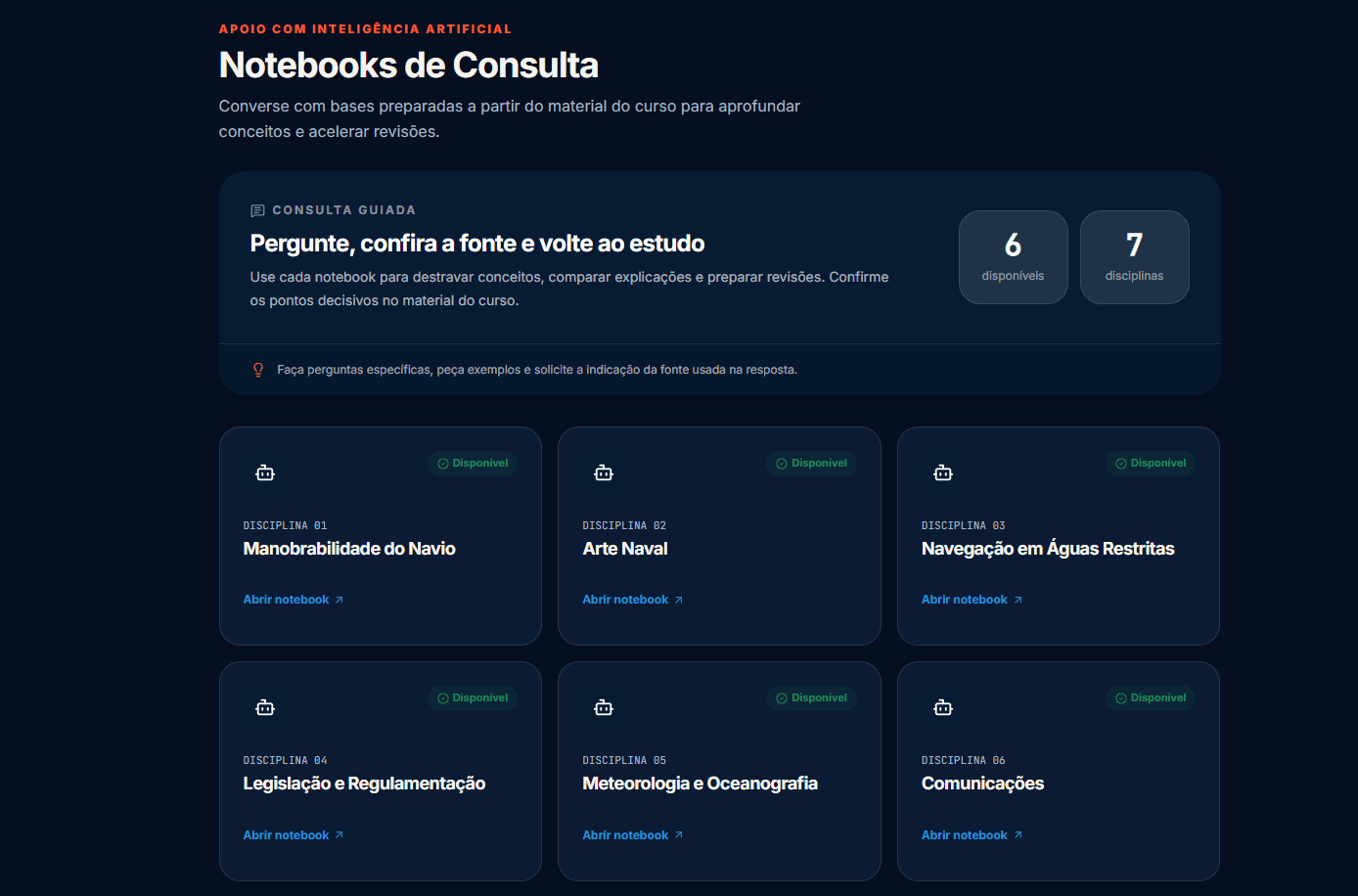 Captura de tela: Consulta e apoio